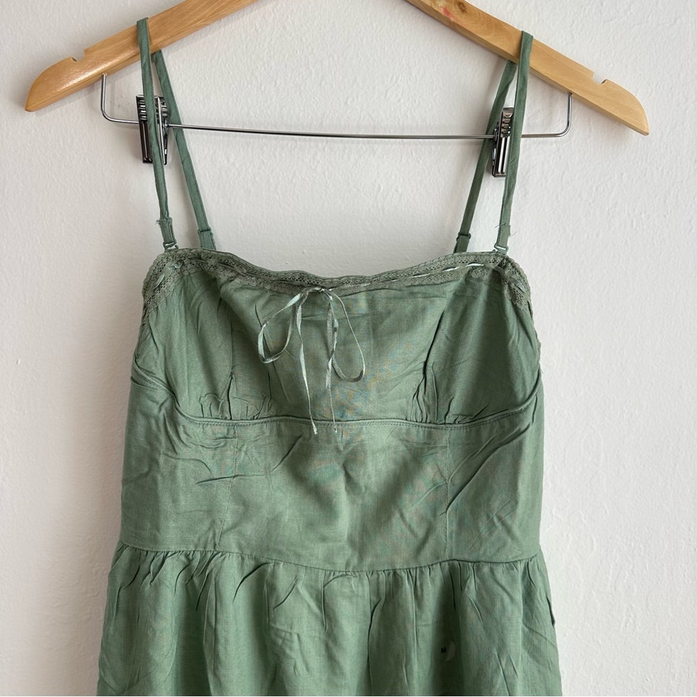 Aeropostale Sage Green Smocked Top